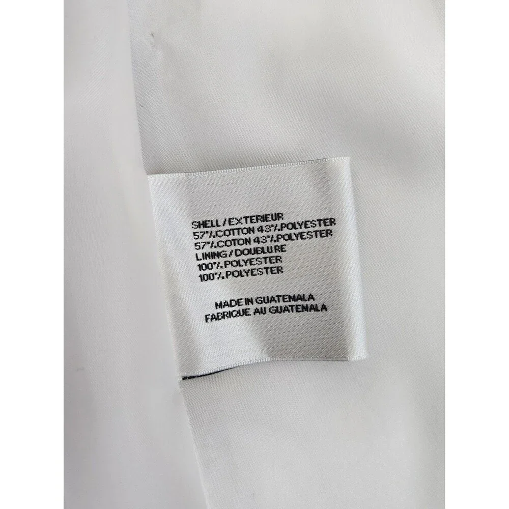 DKNY Women’s White & Tan Colorblock Belted Trench Coat – Size Large – NWOT